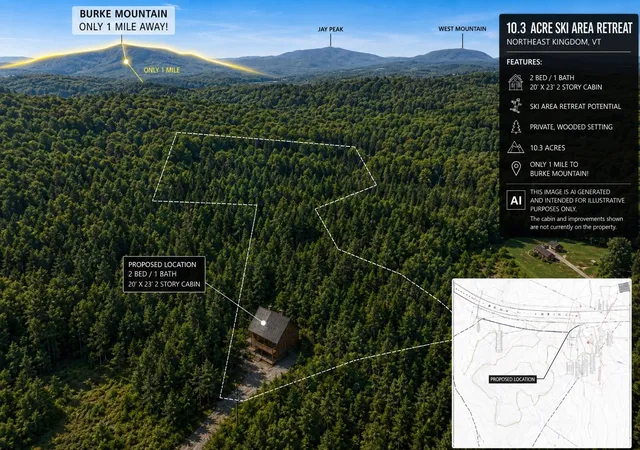 Photo 1 of Land for sale at 1019 Pinkham Rd, East Burke, VT 05832 | MLS# 5104164 | Listing updated on 2026-08-19