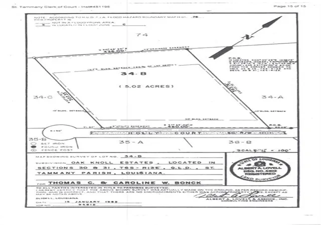 Photo 2 of Land for sale at Holly Ct, Abita Springs, LA 70420 | MLS# 2501996 | Listing updated on 2026-08-12