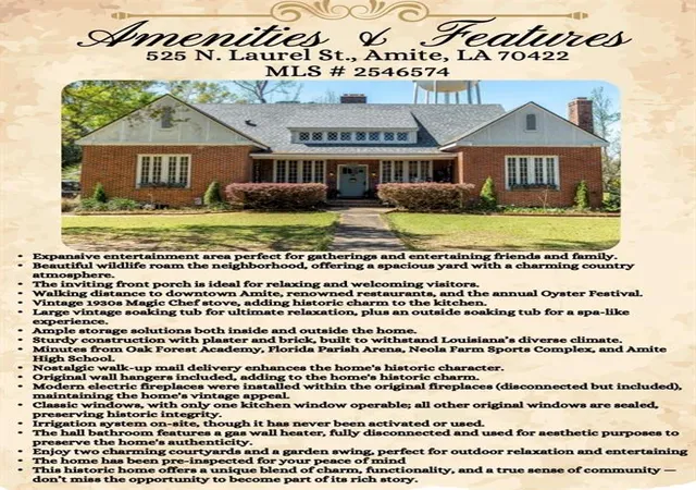 Photo 39 of Single family home for sale at 525 N Laurel St, Amite, LA 70422 | MLS# 2573260 | Listing updated on 2026-08-19