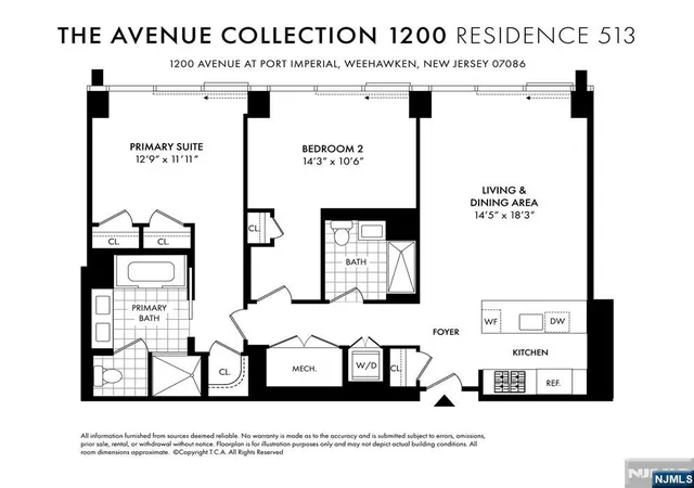 Photo 3 of Condo for sale at 1200 Ave At Port Imperial #513, Weehawken, NJ 07086 | MLS# 26008448 | Listing updated on 2026-09-15