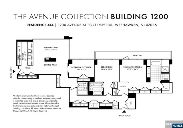 Photo 3 of Condo for sale at 1200 Avenue At Port Imperial #414, Weehawken, NJ 07086 | MLS# 26021869 | Listing updated on 2026-09-15