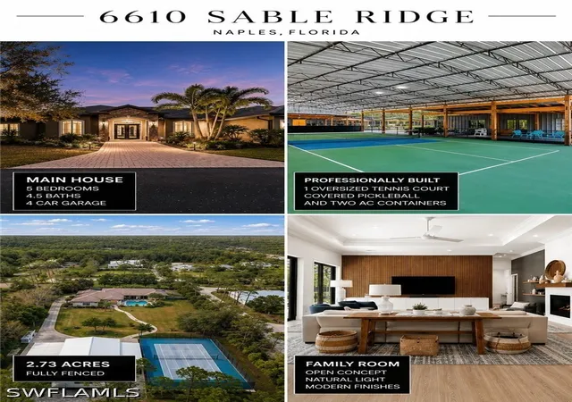 Photo 1 of Mansion for sale at 6610 Sable Ridge Ln, Naples, FL 34109 | MLS# 226007334 | Listing updated on 2026-08-30