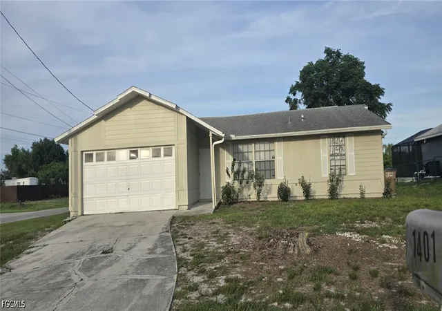 Photo 1 of Sale Pending at 1401 Yvonne Ave S, Lehigh Acres, FL 33976 | MLS# 2026025595 | Listing updated on 2026-09-25