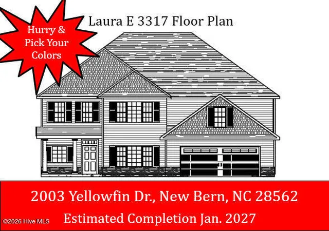 Photo 1 of Single family home for sale at 2003 Yellowfin Dr, New Bern, NC 28562 | MLS# 100599236 | Listing updated on 2026-09-08