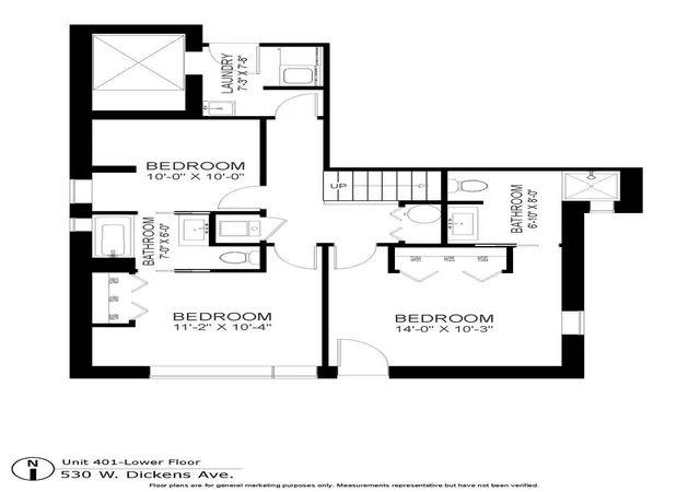 Listing Photo 2 - Condo for sale in building located at 530 W Dickens Ave, Chicago, IL 60614 - Unit #401