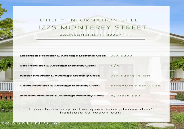 Photo 55 of Sale Pending at 1275 Monterey St, Jacksonville, FL 32207 | MLS# 2158197 | Listing updated on 2026-10-06