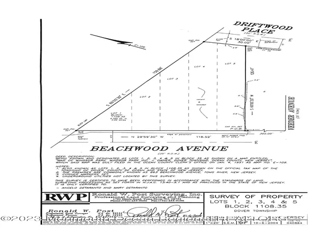 Photo 3 of Land for sale at 663 Beachwood Ave, Toms River, NJ 08753 | MLS# 22624646 | Listing updated on 2026-08-10