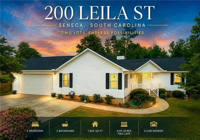 Photo 1 of Single family home for sale at 200 Leila St, Seneca, SC 29678 | MLS# 20298910 | Listing updated on 2026-08-23