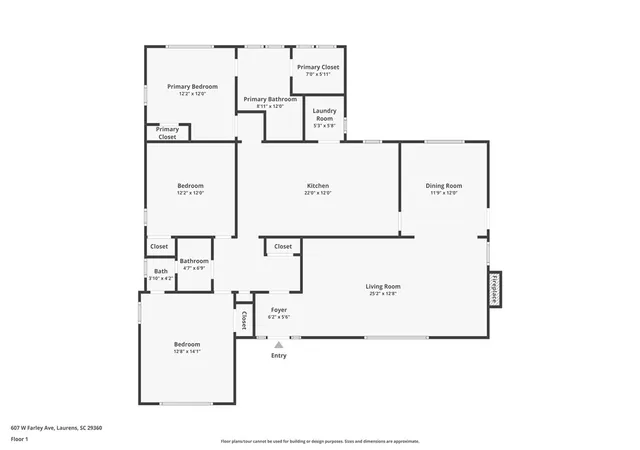 37th image of 607 W Farley Ave, Laurens, SC 29360 | MLS# 20305456