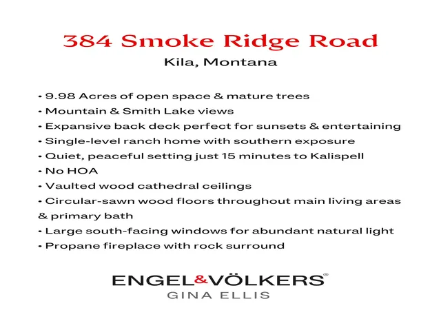 Photo 36 of Single family home for sale at 384 Smoke Ridge Rd, Kila, MT 59920 | MLS# 30063958 | Listing updated on 2026-08-24