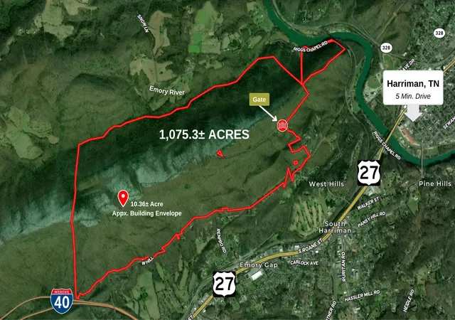 Photo 4 of Land for sale at 1075 Acres Riggs Chapel Rd, Harriman, TN 37748 | MLS# 1519485 | Listing updated on 2026-07-30