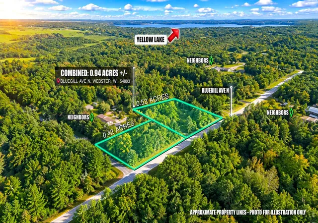 Photo 1 of Land for sale at Lot 1 & 2 Bluegill Ave N, Webster, WI 54893 | MLS# 7145476 | Listing updated on 2026-09-17