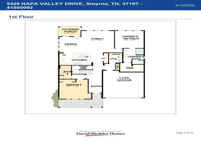 Photo 2 of Single family home for sale at 5429 Napa Valley Dr, Smyrna, TN 37167 | MLS# 3594368 | Listing updated on 2026-09-18