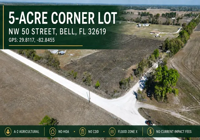 Photo 1 of Land for sale at Northwest 50 St, Bell, FL 32619 | MLS# TB8504242 | Listing updated on 2026-09-23