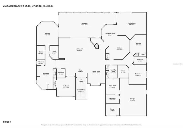 Photo 1 of Single family home for sale at 2535 Ardon Ave, Orlando, FL 32833 | MLS# O6434120 | Listing updated on 2026-09-17