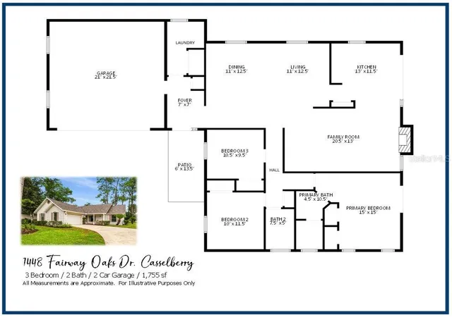 Photo 1 of Single family home for sale at 1448 Fairway Oaks Dr, Casselberry, FL 32707 | MLS# O6438680 | Listing updated on 2026-09-17
