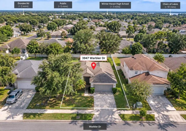 Photo 2 of Single family home for sale at 3947 Warbler Dr, Winter Haven, FL 33880 | MLS# O6438788 | Listing updated on 2026-09-08