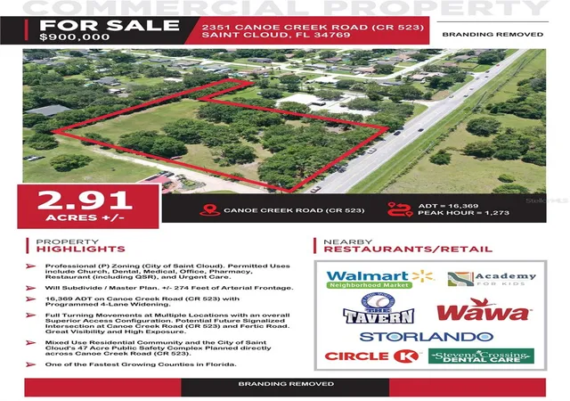 Photo 2 of Land for sale at 2351 Canoe Creek Rd, Saint Cloud, FL 34769 | MLS# R4908096 | Listing updated on 2026-06-30