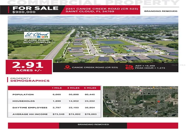 Photo 3 of Land for sale at 2351 Canoe Creek Rd, Saint Cloud, FL 34769 | MLS# R4908096 | Listing updated on 2026-06-30