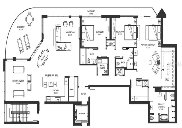 Listing Photo 3 - Condo for sale in building located at 290 Cocoanut Ave, Sarasota, FL 34236 - Unit #601