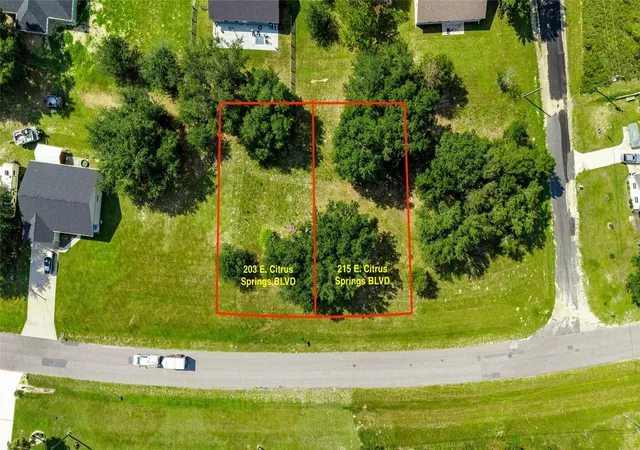 Photo 2 of Land for sale at 203 & 215 E Citrus Springs Blvd, Citrus Springs, FL 34434 | MLS# OM709559 | Listing updated on 2026-09-29