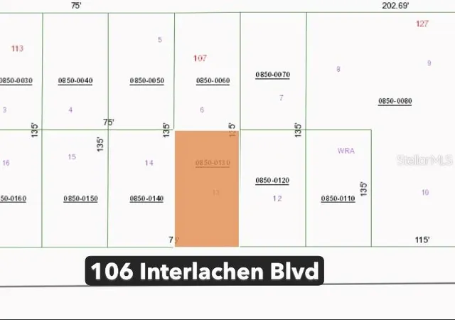 Photo 1 of Land for sale at 106 Interlachen Blvd, Interlachen, FL 32148 | MLS# OM712633 | Listing updated on 2026-10-23