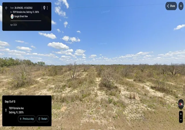 Photo 3 of Land for sale at 7839 Romaine Ave, Sebring, FL 33876 | MLS# O6385104 | Listing updated on 2026-04-20