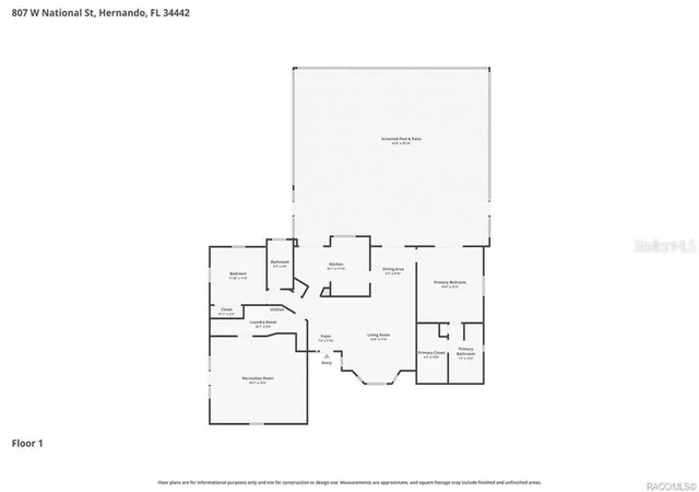 Photo 4 of Single family home for sale at 807 W National St, Hernando, FL 34442 | MLS# TB8514776 | Listing updated on 2026-08-11