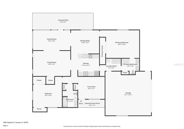 Photo 3 of Single family home for sale at 1805 Virginia Ct, Tavares, FL 32778 | MLS# O6420453 | Listing updated on 2026-09-01
