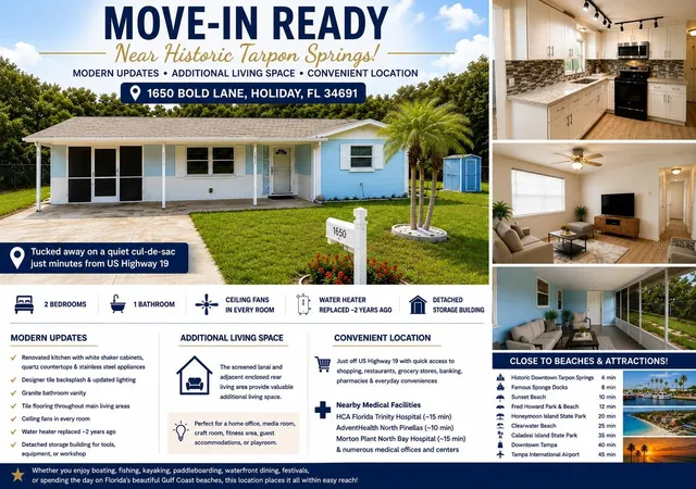 Homes for sale in Holiday, FL | 1650 Bold Ln, Holiday, FL 34691 | MLS# TB8523939