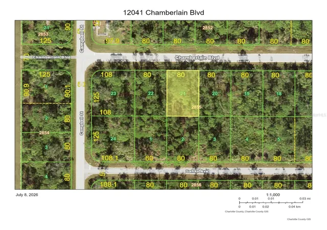 Photo 2 of Land for sale at 12041 Chamberlain Blvd, Port Charlotte, FL 33953 | MLS# C7528177 | Listing updated on 2026-07-09