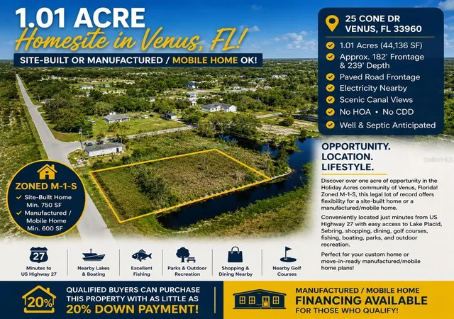 Homes for sale in Venus, FL | 25 Cone Dr, Venus, FL 33960 | MLS# TB8527542