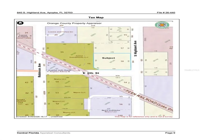Photo 3 of Land for sale at 840 S Highland Ave, Apopka, FL 32703 | MLS# O6423893 | Listing updated on 2026-07-21