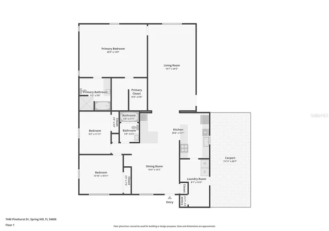 Photo 2 of Single family home for sale at 7446 Pinehurst Dr, Spring Hill, FL 34606 | MLS# W7887792 | Listing updated on 2026-09-14