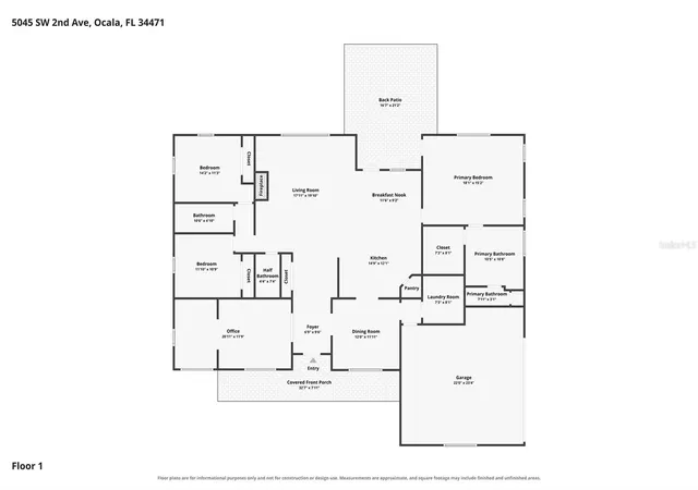 Photo 3 of Single family home for sale at 5045 Sw 2nd Avenue, Ocala, FL 34471 | MLS# OM728793 | Listing updated on 2026-08-24
