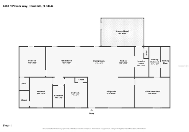 Photo 2 of Manufactured home for sale at 6988 N Palmer Way, Hernando, FL 34442 | MLS# W7888058 | Listing updated on 2026-08-20