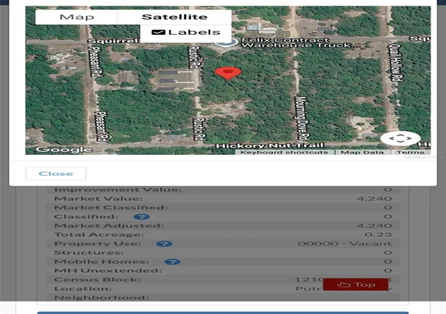 Photo 2 of Land for sale at 408 Rustic Rd, Satsuma, FL 32189 | MLS# TB8535760 | Listing updated on 2026-08-05