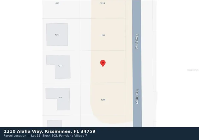 Photo 2 of Land for sale at 1210 Alafia Way, Kissimmee, FL 34759 | MLS# O6431915 | Listing updated on 2026-09-02