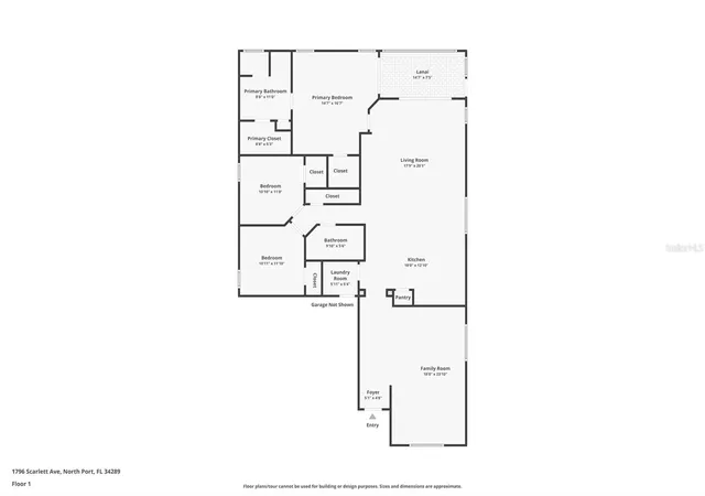 Photo 3 of Single family home for sale at 1796 Scarlett Ave, North Port, FL 34289 | MLS# C7529638 | Listing updated on 2026-08-21