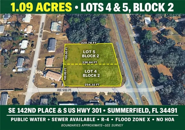 Land for sale at Corner SE 142nd Pl & S US Hwy 301, Summerfield, FL 34491 | MLS# CC847338
