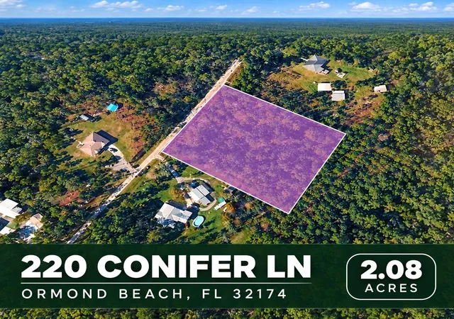 Photo 1 of Land for sale at 220 Conifer Ln, Ormond Beach, FL 32174 | MLS# TB8547886 | Listing updated on 2026-09-24