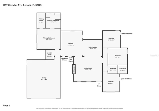 Photo 4 of Single family home for sale at 1297 Herndon Ave, Deltona, FL 32725 | MLS# O6442336 | Listing updated on 2026-09-26