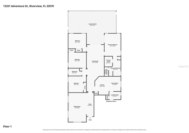 Photo 1 of Single family home for sale at 12321 Adventure Dr, Riverview, FL 33579 | MLS# TB8549262 | Listing updated on 2026-09-19