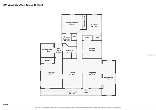 Photo 2 of Single family home for sale at 1311 Warrington Way, Tampa, FL 33619 | MLS# TB8551138 | Listing updated on 2026-09-24