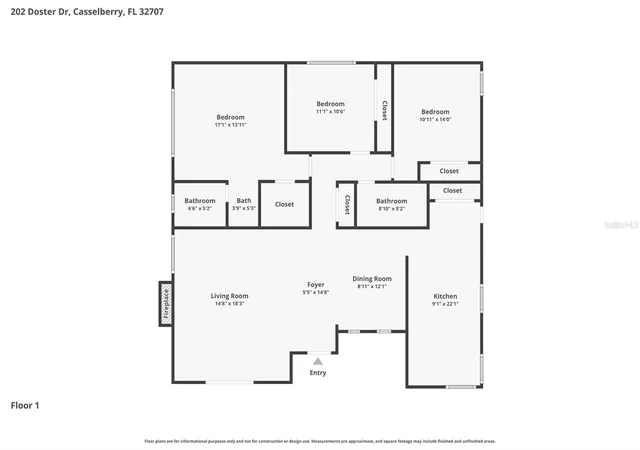 Photo 3 of Single family home for sale at 202 Doster Dr, Casselberry, FL 32707 | MLS# O6443960 | Listing updated on 2026-10-07