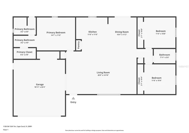 Photo 3 of Single family home for sale at 1138 Sw 12th Terrace, Cape Coral, FL 33991 | MLS# A4707466 | Listing updated on 2026-10-10