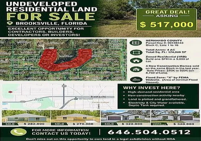Photo 2 of Land for sale at Wildwood Dr #1-16, Brooksville, FL 34601 | MLS# TB8552344 | Listing updated on 2026-09-28