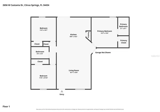 Photo 1 of Single family home for sale at 2656 W Castania Dr, Citrus Springs, FL 34434 | MLS# W7889849 | Listing updated on 2026-10-01