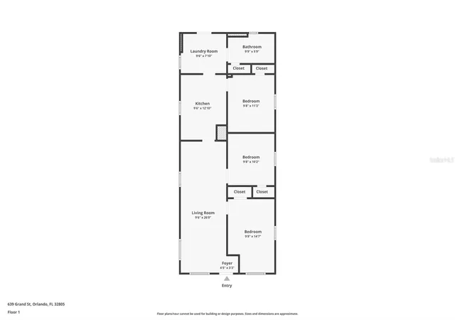 Photo 2 of Single family home for sale at 639 Grand St, Orlando, FL 32805 | MLS# V4951527 | Listing updated on 2026-09-29