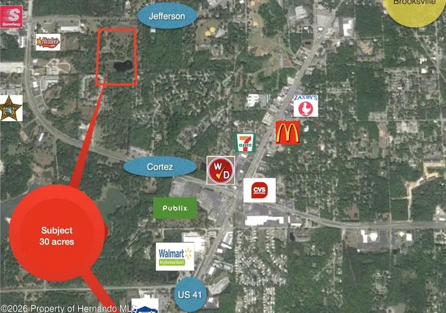 Photo 1 of Land for sale at W Jefferson St, Brooksville, FL 34601 | MLS# W7889900 | Listing updated on 2026-09-29